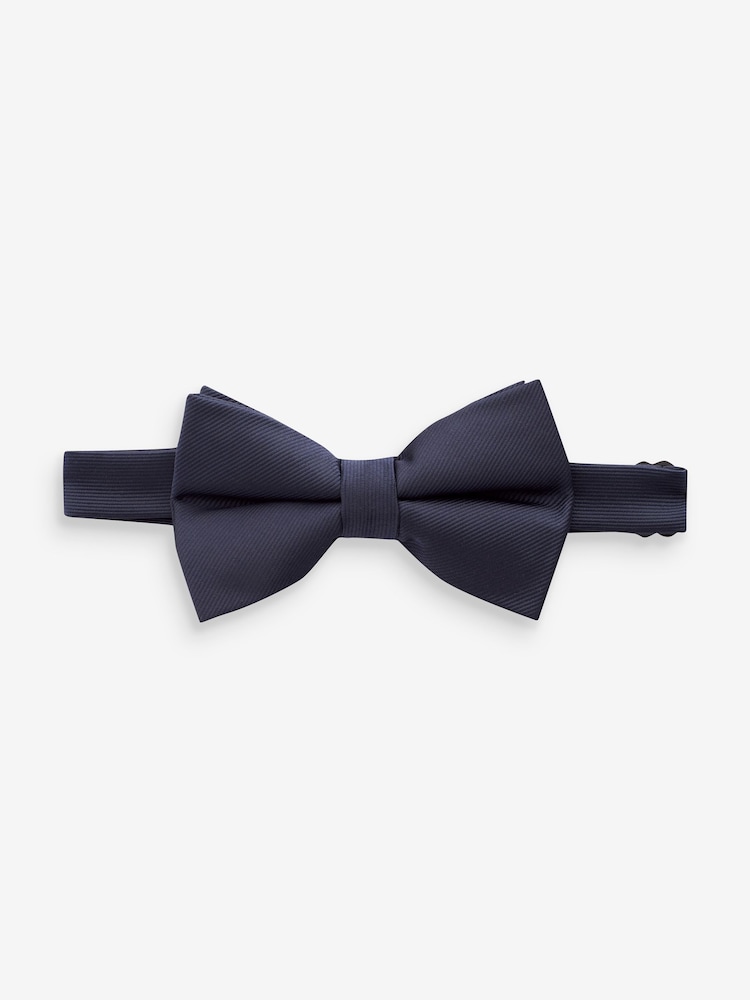 Navy Blue Twill Bow Tie - Image 2 of 6