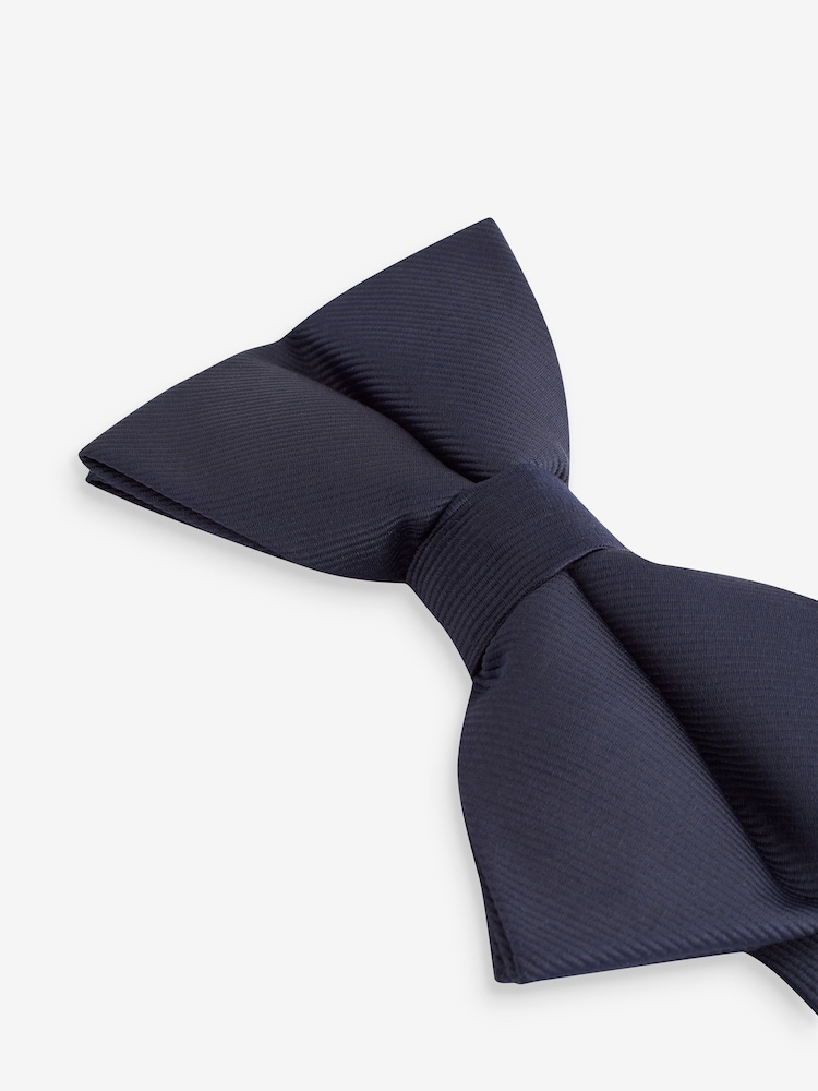 Navy Blue Twill Bow Tie - Image 3 of 6