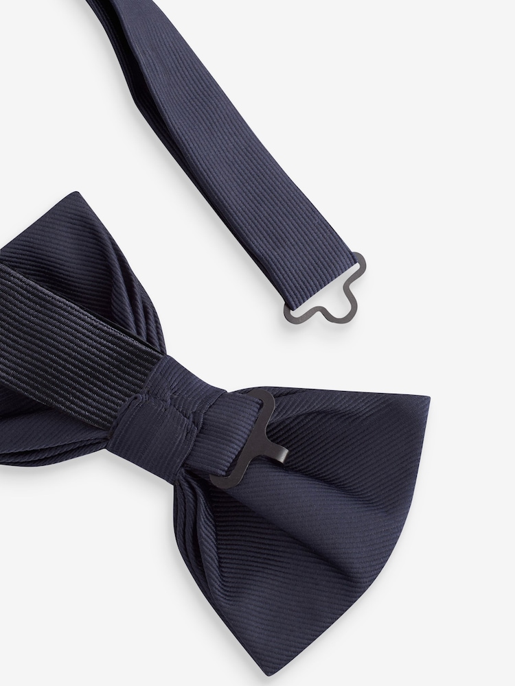 Navy Blue Twill Bow Tie - Image 4 of 6