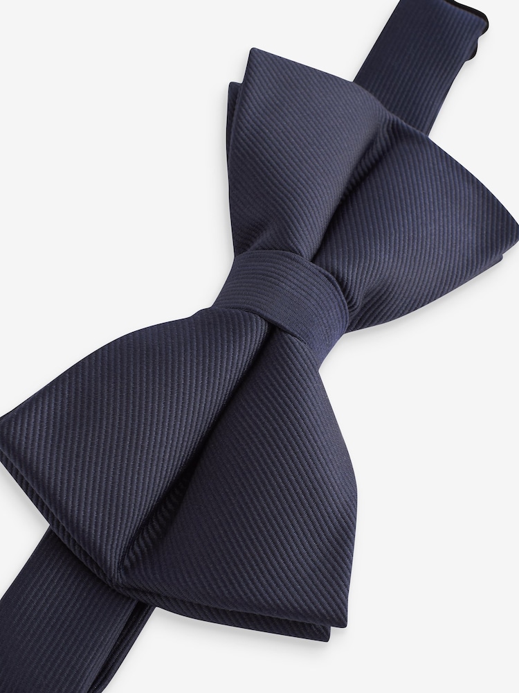Navy Blue Twill Bow Tie - Image 5 of 6