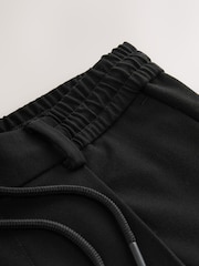 Black Slim Fit Smart Stretch Trousers With Internal Drawcord - Image 11 of 11