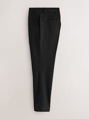 Black Slim Fit Smart Stretch Trousers With Internal Drawcord - Image 7 of 11