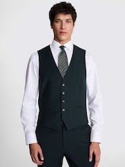 MOSS Bottle Green Tailored Fit Performance Suit Waistcoat - Image 1 of 3