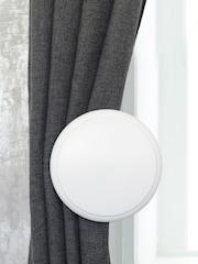 Laura Ashley White 1 Pair of Wood Curtain Holdbacks - Image 1 of 3