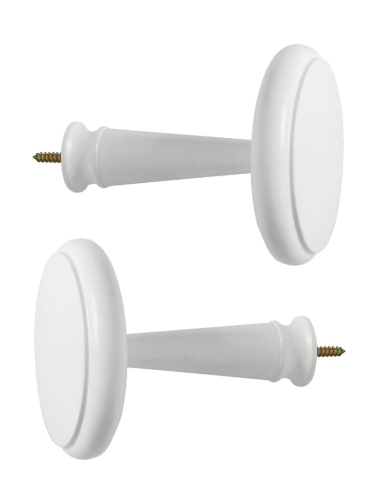 Laura Ashley White 1 Pair of Wood Curtain Holdbacks - Image 2 of 3