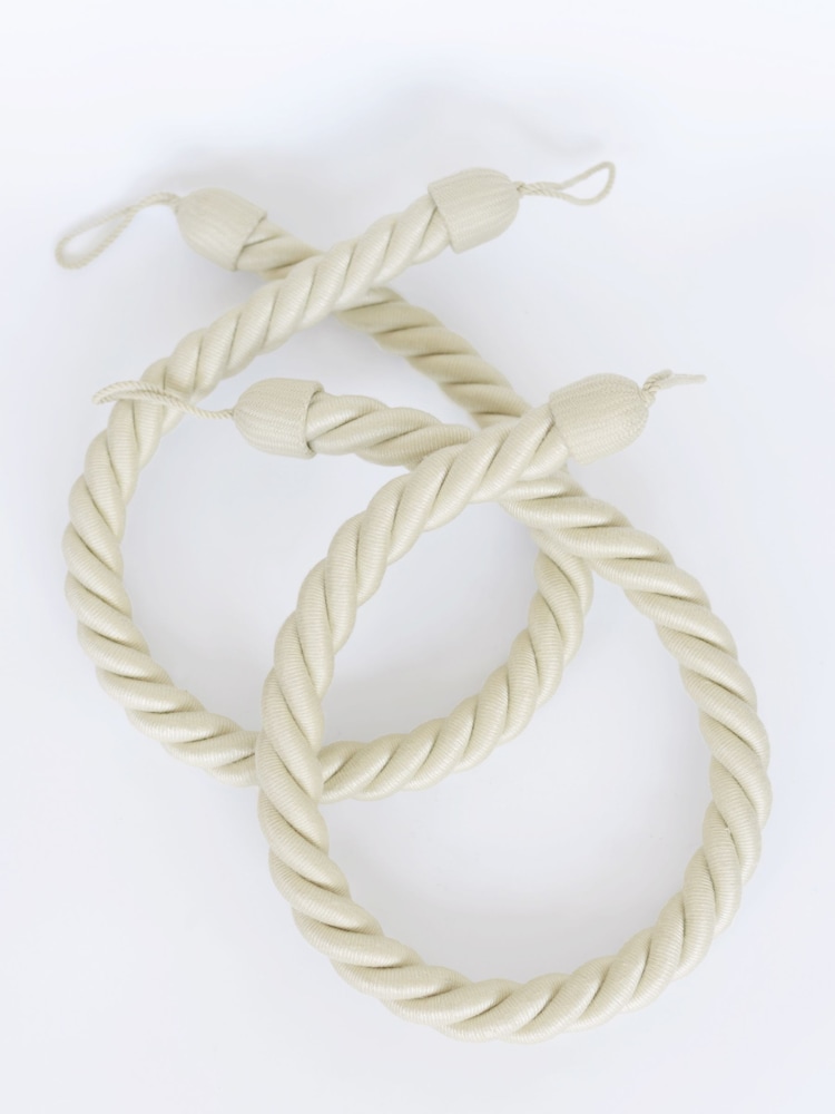 Laura Ashley Cream 1 Pair of Rope Curtain Tiebacks - Image 2 of 3