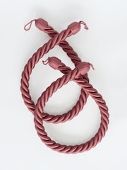 Laura Ashley Pink 1 Pair of Rope Curtain Tiebacks - Image 2 of 3