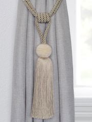 Laura Ashley Natural 1 Pair of Theodora Curtain Tiebacks - Image 1 of 3