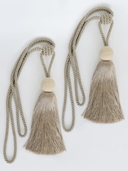 Laura Ashley Natural 1 Pair of Theodora Curtain Tiebacks - Image 2 of 3