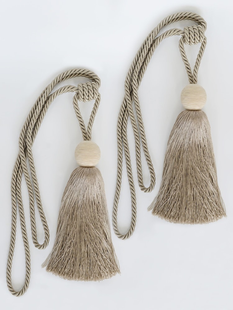 Laura Ashley Natural 1 Pair of Theodora Curtain Tiebacks - Image 2 of 3