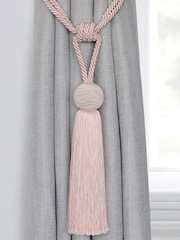 Laura Ashley Pink 1 Pair of Theodora Curtain Tiebacks - Image 1 of 3