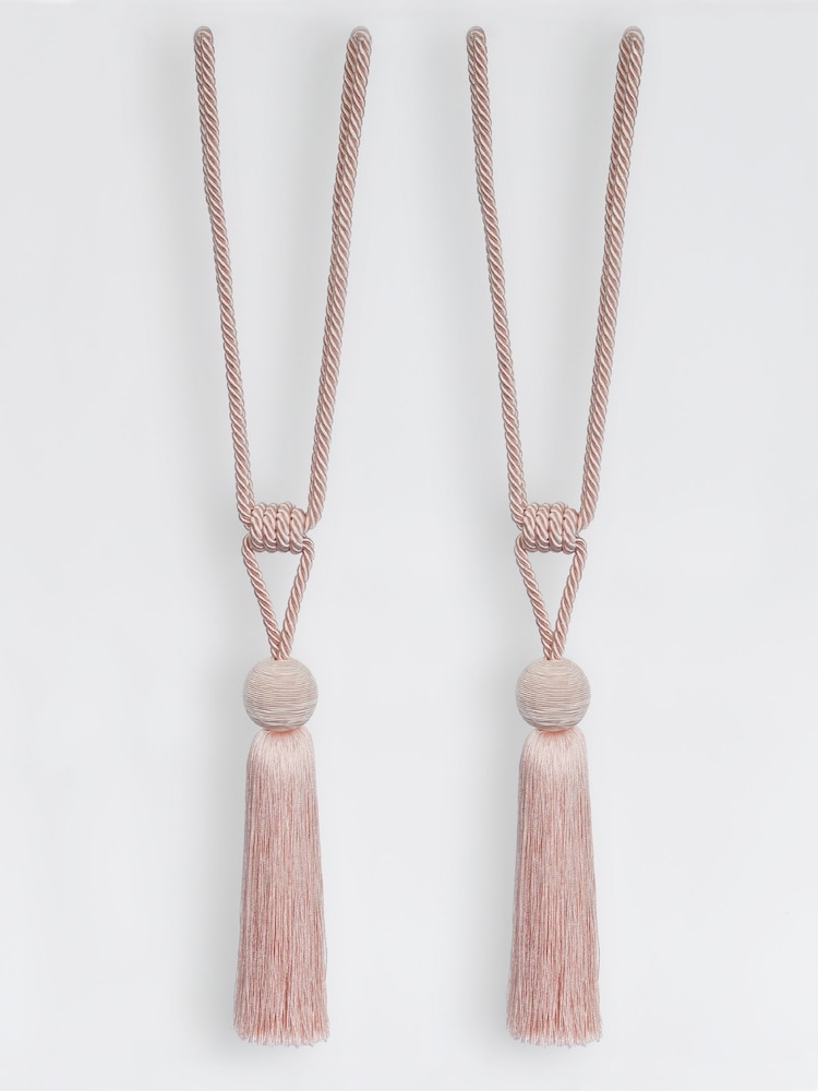 Laura Ashley Pink 1 Pair of Theodora Curtain Tiebacks - Image 2 of 3