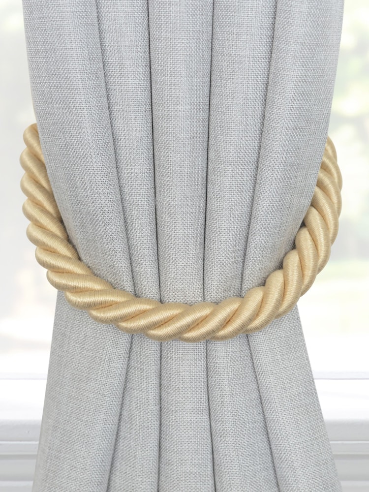 Laura Ashley Gold 1 Pair of Rope Curtain Tiebacks - Image 1 of 3