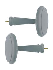 Laura Ashley Grey Wood Curtain Holdbacks - Image 2 of 3