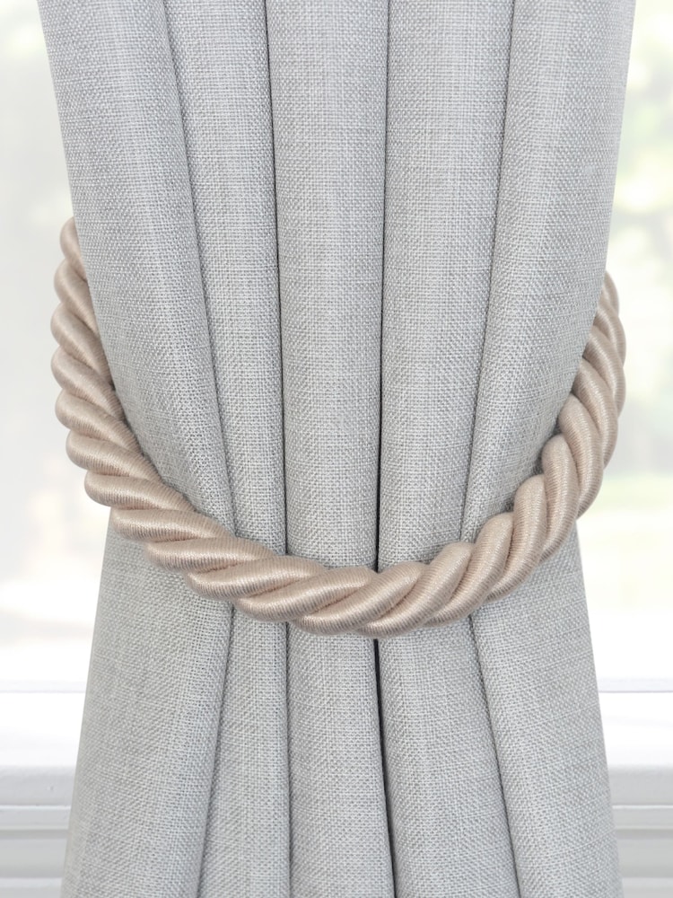 Laura Ashley Natural 1 Pair of Rope Curtain Tiebacks - Image 1 of 3 Laura Ashley Natural 1 Pair of Rope Curtain Tiebacks - Image 1 of 3