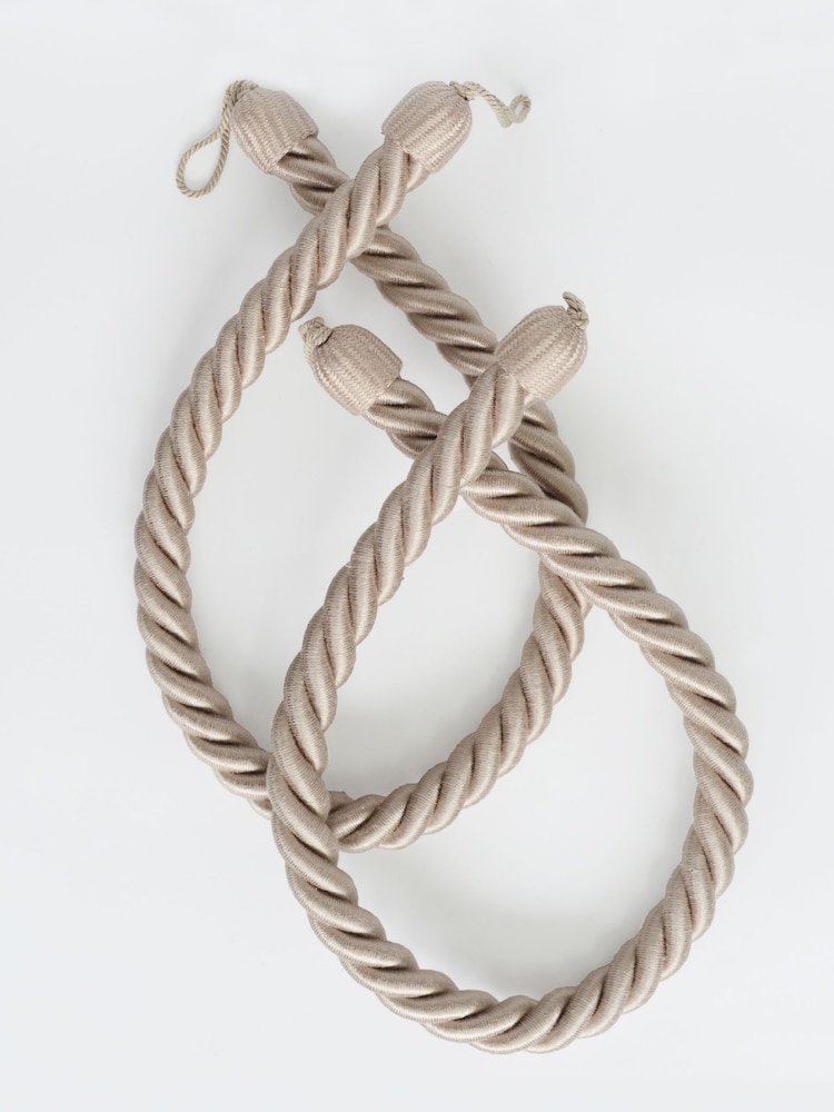 Laura Ashley Natural 1 Pair of Rope Curtain Tiebacks - Image 2 of 3