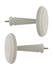 Laura Ashley Natural 1 Pair of Wood Curtain Holdbacks - Image 2 of 3