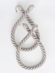 Laura Ashley Grey 1 Pair of Rope Curtain Tiebacks - Image 2 of 3