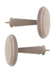 Laura Ashley Natural 1 Pair of Wood Curtain Holdbacks - Image 2 of 3