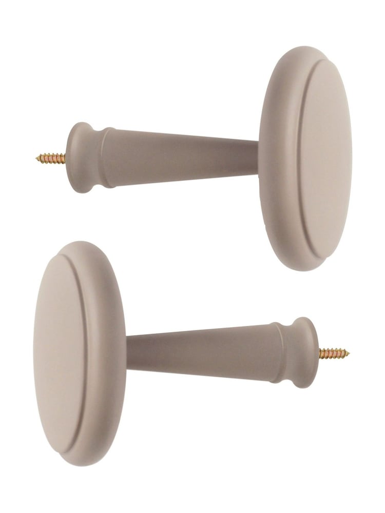 Laura Ashley Natural 1 Pair of Wood Curtain Holdbacks - Image 2 of 3