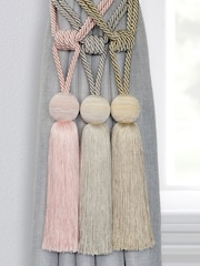 Laura Ashley Grey 1 Pair of Theodora Curtain Tiebacks - Image 2 of 3
