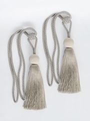 Laura Ashley Grey 1 Pair of Theodora Curtain Tiebacks - Image 3 of 3