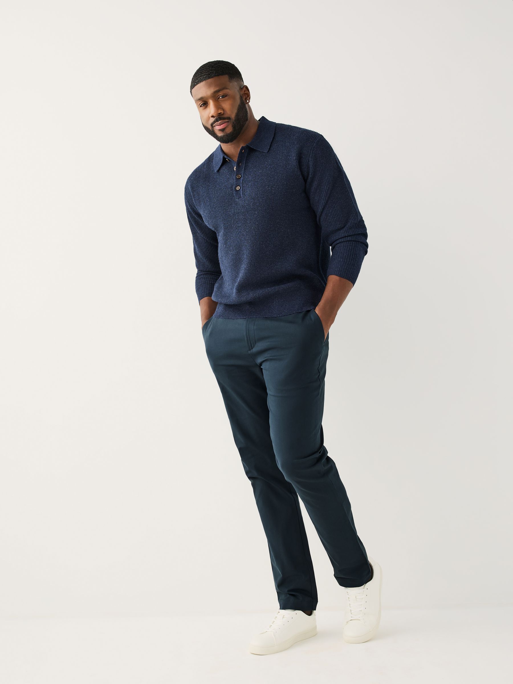 Buy Navy Muscle Fit N. Premium Smart Cotton TENCEL™ Lyocell Blend