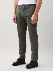 Green Slim Fit Stretch Printed Soft Touch Chino Trousers - Image 1 of 5