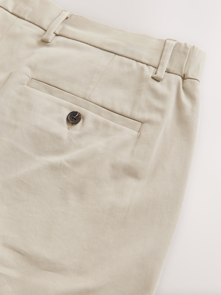 Stone Slim Fit Smart Cotton Tencel Blend Chinos With Stretch - Image 10 of 10