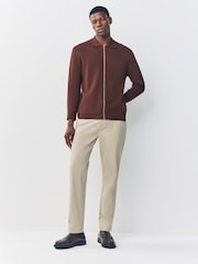 Stone Slim Fit Smart Cotton Tencel Blend Chinos With Stretch - Image 4 of 10