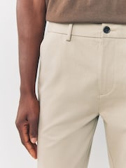 Stone Slim Fit Smart Cotton Tencel Blend Chinos With Stretch - Image 5 of 10