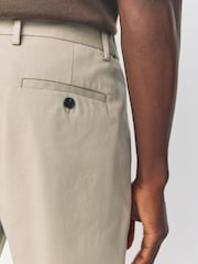 Stone Slim Fit Smart Cotton Tencel Blend Chinos With Stretch - Image 6 of 10