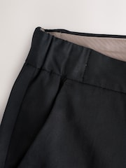 Black Slim Fit Smart Cotton Tencel Blend Chinos With Stretch - Image 4 of 5