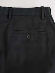 Black Slim Fit Smart Cotton Tencel Blend Chinos With Stretch - Image 5 of 5