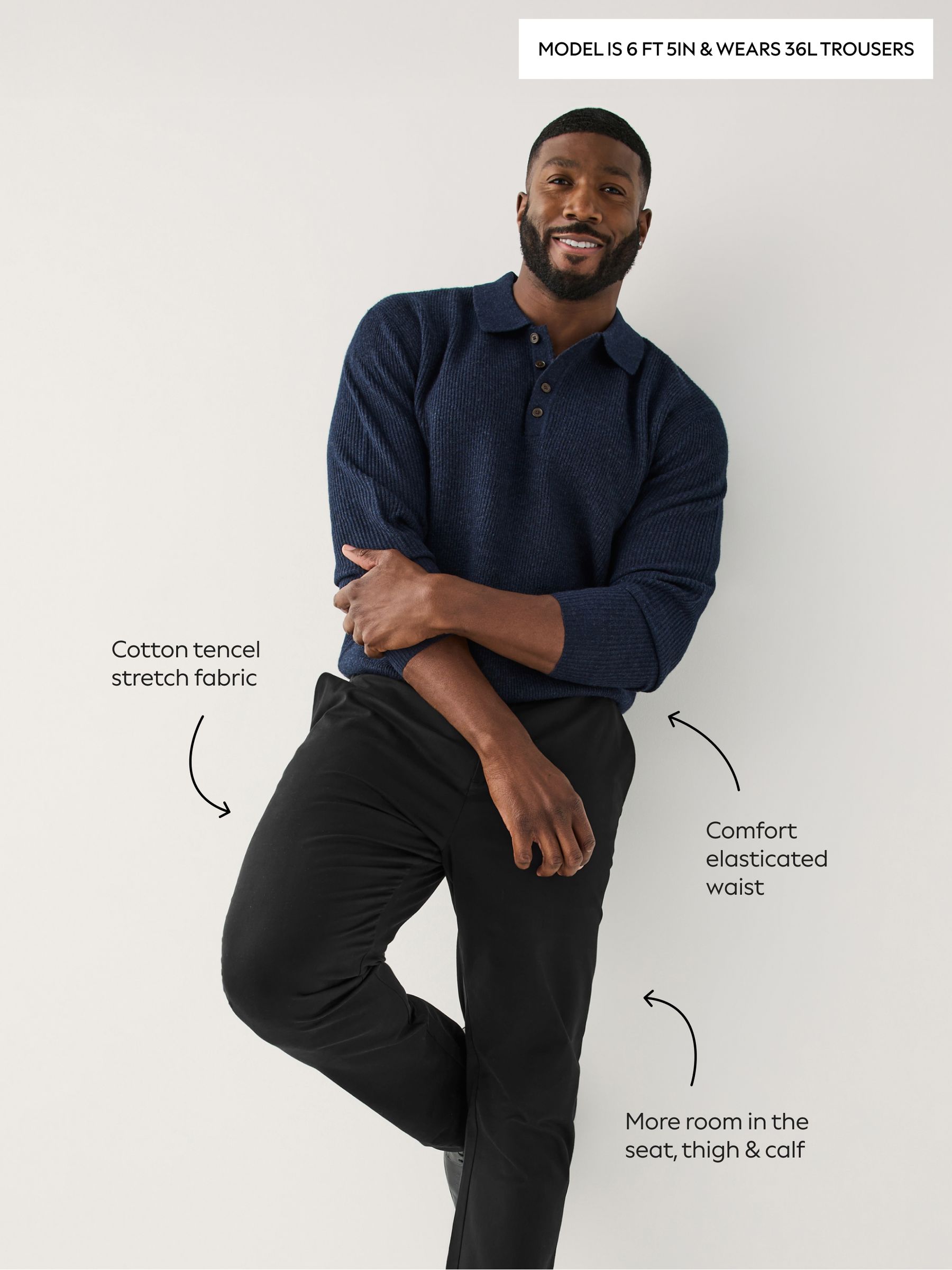 Buy Black Muscle Fit N. Premium Smart Cotton TENCEL™ Lyocell Blend