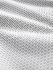 Grey Regular Fit Long Sleeve SIngle Cuff Cotton Rich Trimmed Textured Shirt - Image 8 of 8