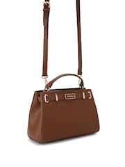 Natural - Bolsa Midi Preta com Cinto Violeta Carvela - Imagem 3 de 5