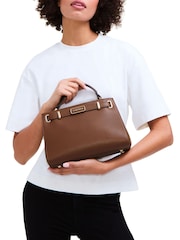 Natural - Bolsa Midi Preta com Cinto Violeta Carvela - Imagem 5 de 5