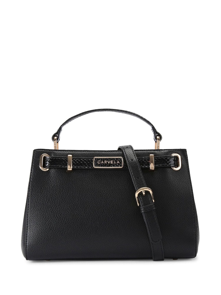 Carvela Violet Belted Midi Black Bag - Image 1 of 4