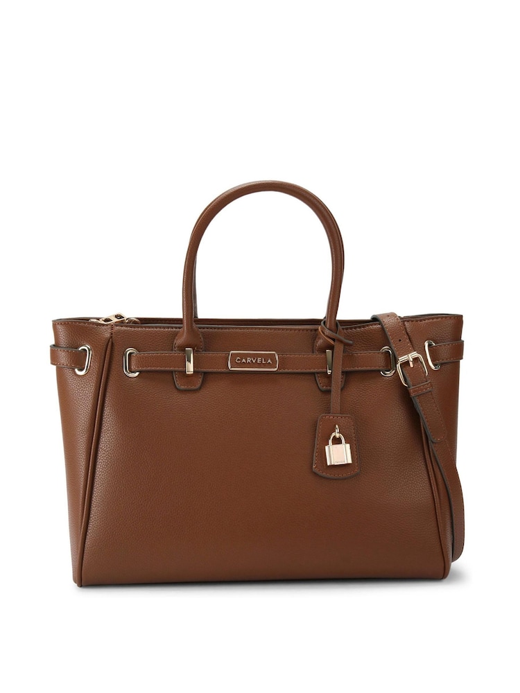 Natural - Carvela Bolsa cinto natural violeta Belted Tote - Imagem 1 de 5
