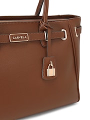 Natural - Carvela Bolsa cinto natural violeta Belted Tote - Imagem 4 de 5
