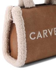 Carvela Frame Micro Faux Fur Black Bag - Image 4 of 5
