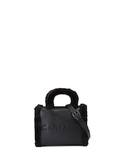 Carvela Frame Micro Faux Fur Black Bag - Image 1 of 4