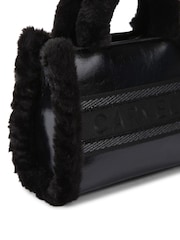 Carvela Frame Micro Faux Fur Black Bag - Image 5 of 5