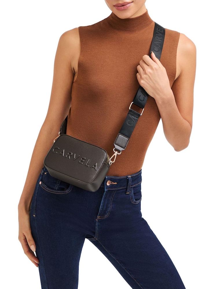Carvela Frame Mini X Body Brown Bag - Image 1 of 5
