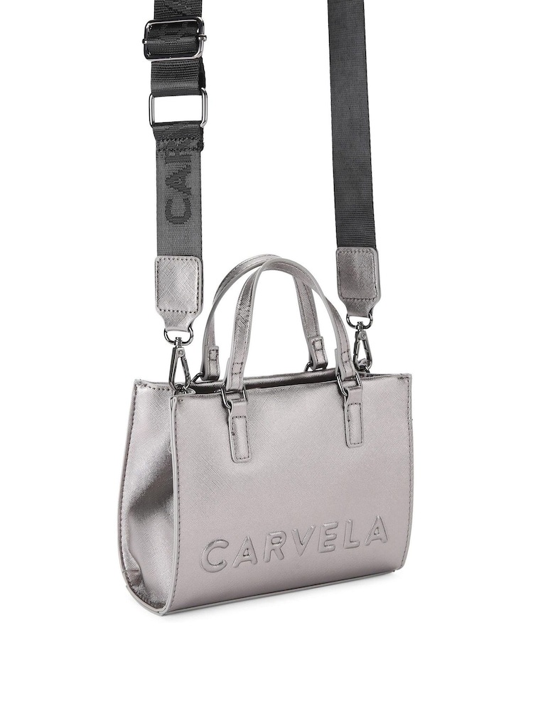 Carvela Natural Pewter Frame Mini Tote Bag - Image 4 of 4