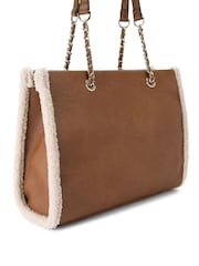 Carvela Frame Faux Fur Black Tote Bag - Image 2 of 5