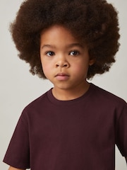 Burdeos - Reiss Honor Crew Neck T-Shirt - Imagen 1 de 4