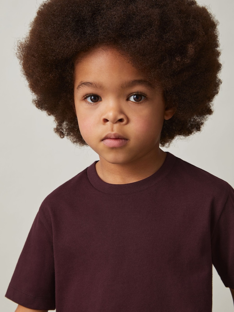 Burdeos - Reiss Honor Crew Neck T-Shirt - Imagen 1 de 4