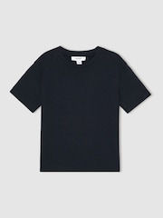 Темно-синий - Reiss Honor Crew Neck T-Shirt - Изображение 2 из 4